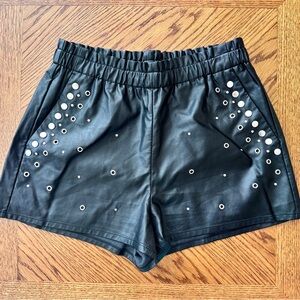 Black Leather Shorts